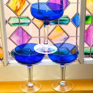 Vintage Margarita Glasses.(set of 3)